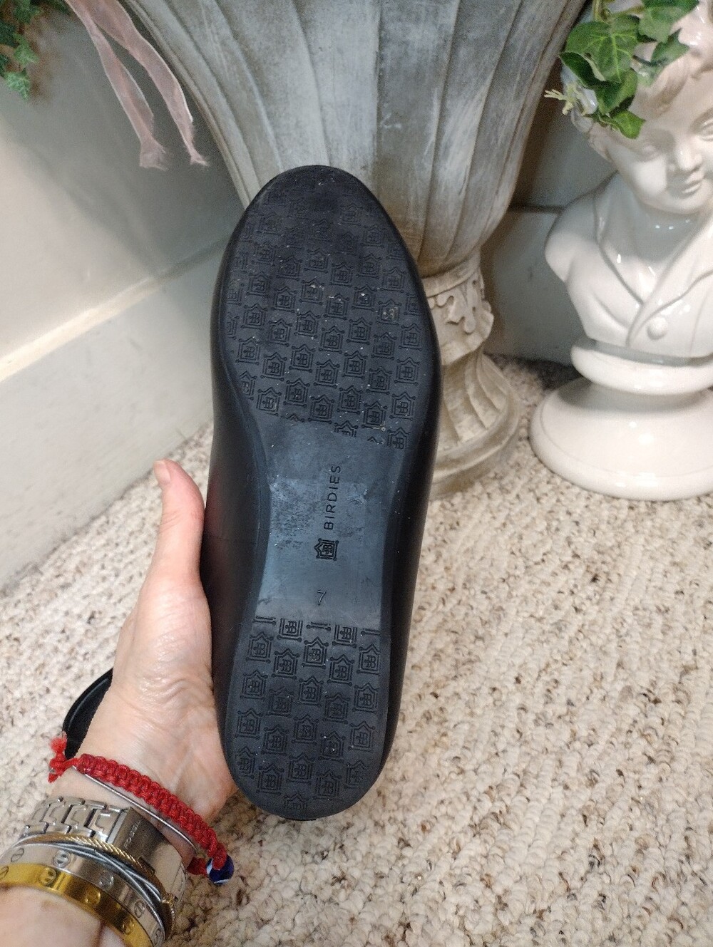 Birdies Starling Black Leather Flats - Picture 6 of 8
